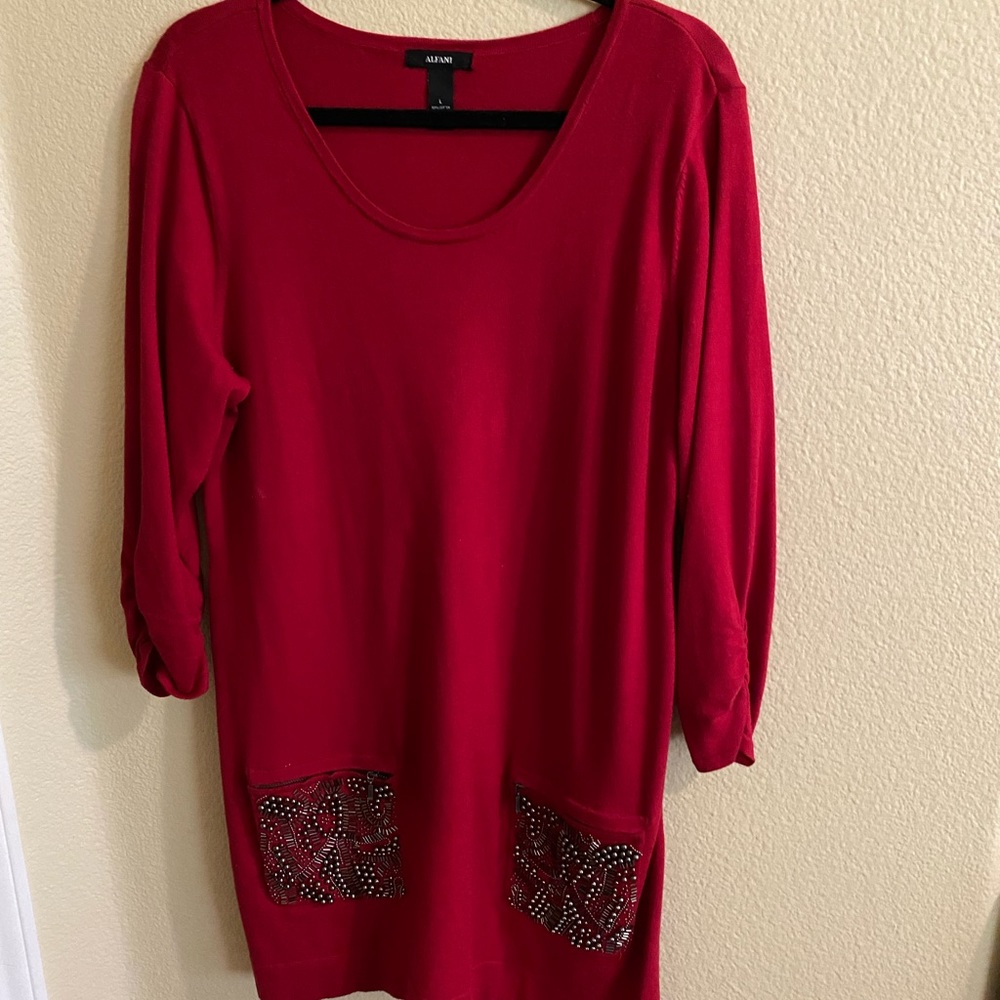 ALFANI dress dark red